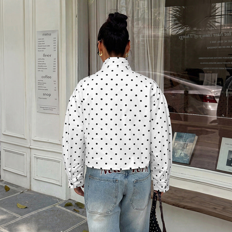 Damen Polka-Dots Pullover Jacke Echo Archiv