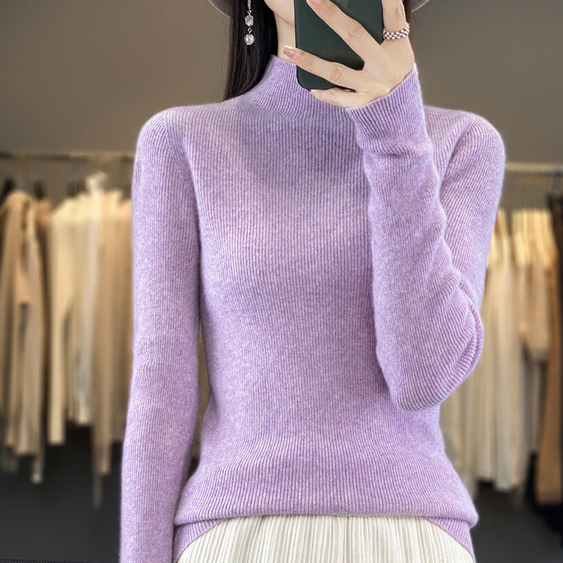Damen Premium-Feinstrick-Mockneckpullover mit extra langen Ärmelabschlüssen und feiner Rippenstruktur Echoarchiv