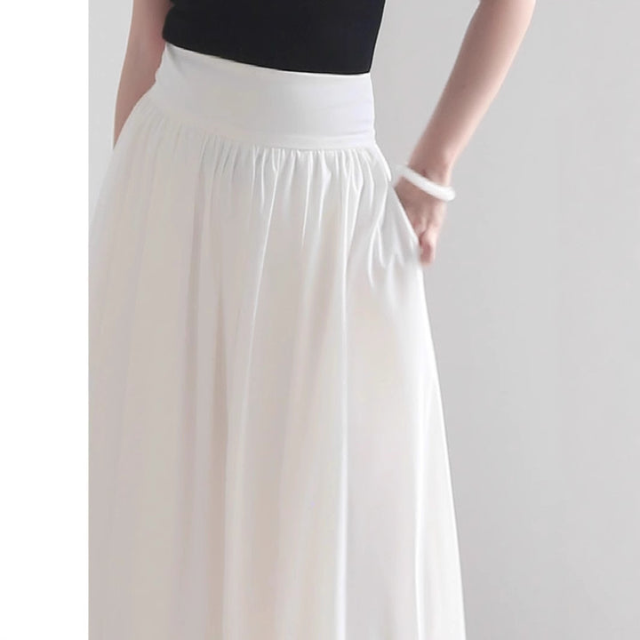 Damen Eleganter Maxi-Rock mit fließendem Schnitt Echoarchiv