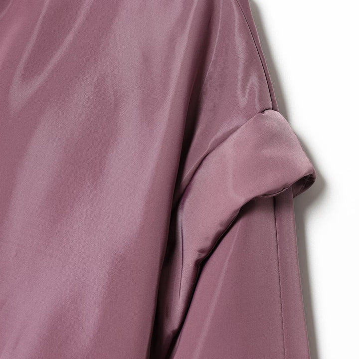 Damen Cropped‑Bomberjacke im Satin‑Look mit Stehkragen und Taillen‑Tunnelzug Echoarchiv