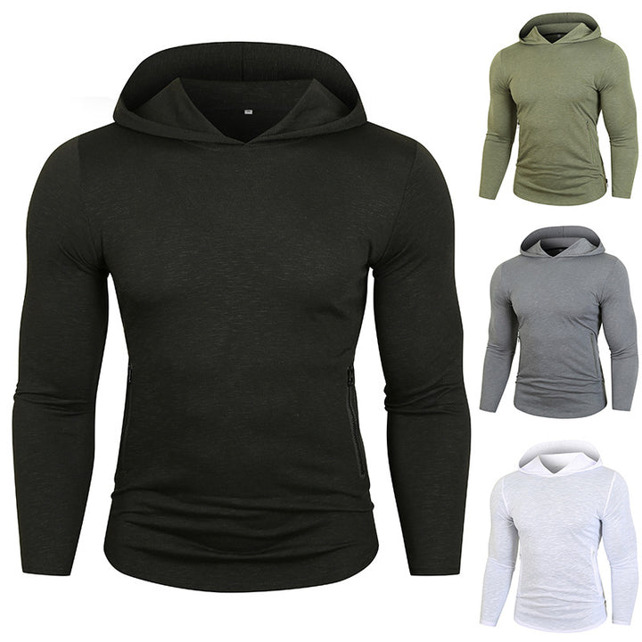 Herren Sportlicher Kapuzenpullover mit funktionalen Reißverschlusstaschen Echoarchiv