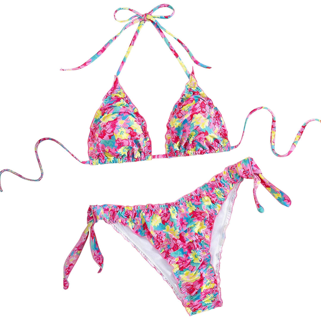Damen Triangel-Bikini mit verspieltem Blütenmuster Echo Archiv