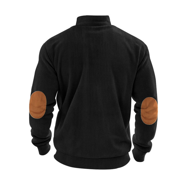 Herren Pullover mit halbem Reißverschluss und strukturiertem Design Echoarchiv