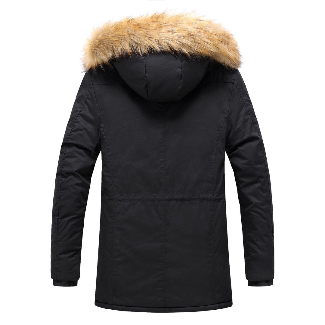 Herren Moderne Parkajacke mit abnehmbarem Kunstfellkragen Echo Archiv