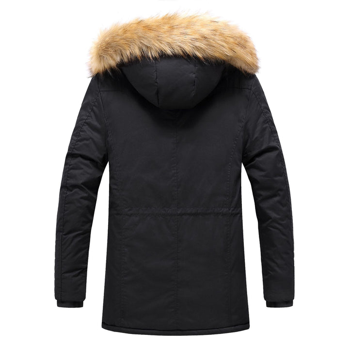 Herren Moderne Parkajacke mit abnehmbarem Kunstfellkragen Echo Archiv