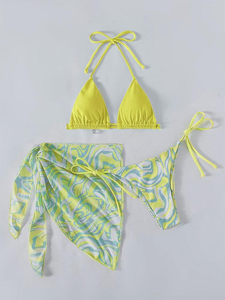 Damen Triangel-Bikini mit einzigartigem Wickelrock Echo Archiv