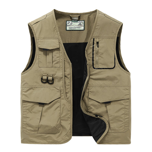 Herren Multifunktionale Utility-Weste mit Mehrfachtaschen und Mesh-Futter Echoarchiv