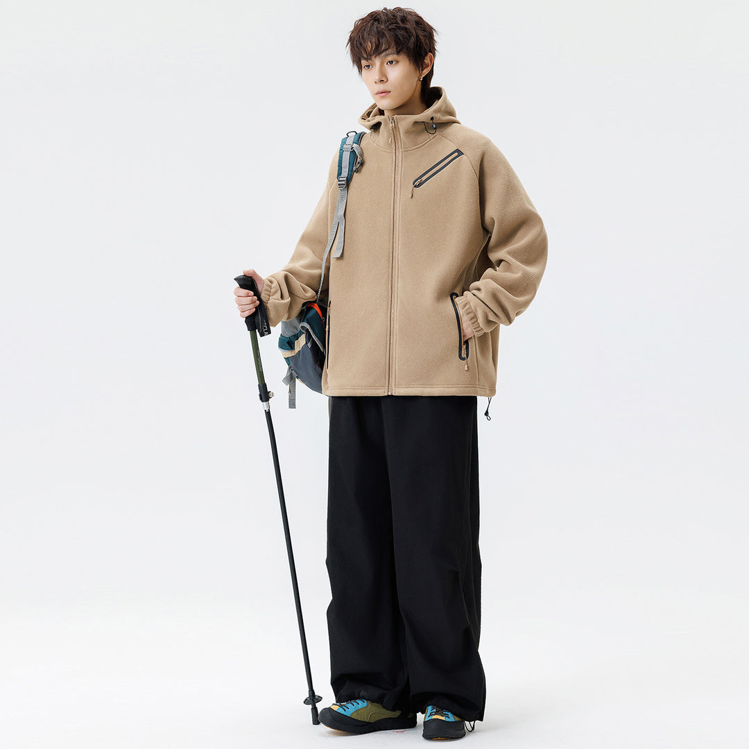 Herren technische Softshell-Fleecejacke mit Kapuze und wasserabweisenden Reißverschlüssen Echo Archiv