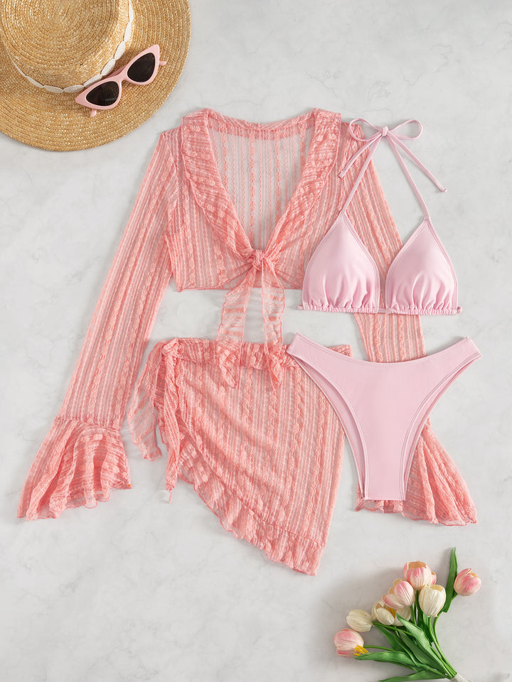 Damen Bikini-Set mit crop-top und lässigem Wickelrock Echo Archiv