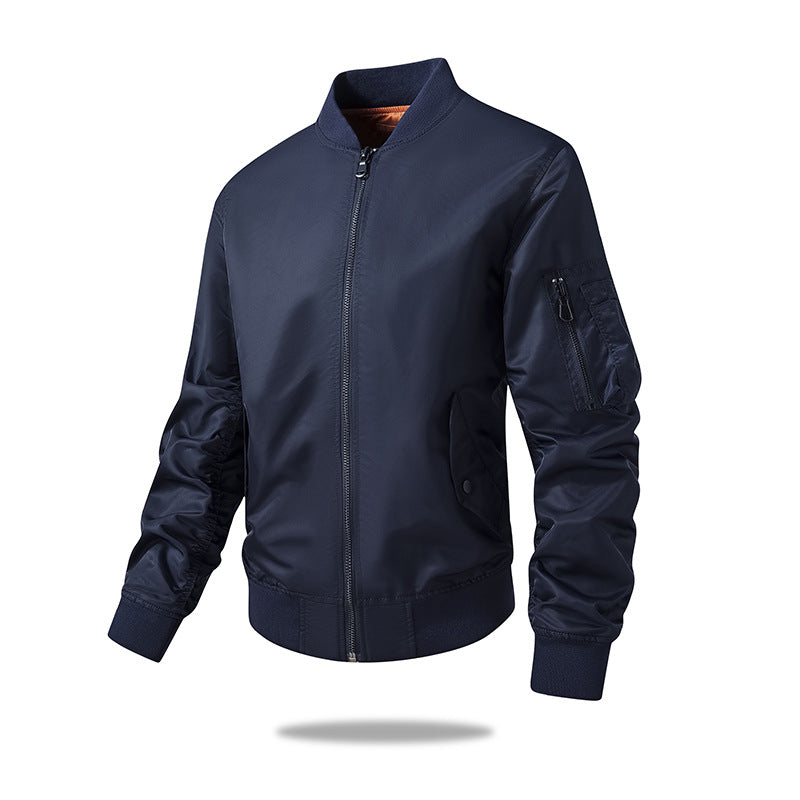Herren -beschichtete Nylon-isolierte Bomberjacke mit gerüschtem Ärmel-Detail, Reißverschluss-Nutzentasche und Knopfklappen-Eingriffstaschen Echo Archiv
