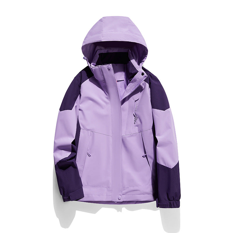 Damen zweilagige Softshell‑Outdoorjacke mit abnehmbarem Fleece‑Innenlayer und Kapuze Echoarchiv