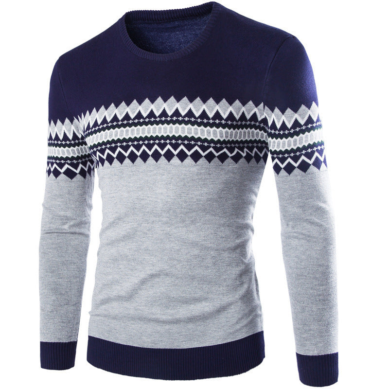 Herren modischer Strickpullover mit geometrischem Muster Echoarchiv