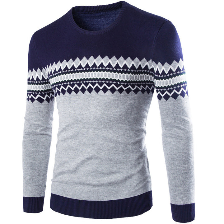 Herren modischer Strickpullover mit geometrischem Muster Echoarchiv