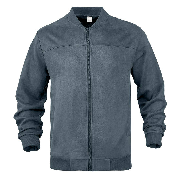 Herren nan Wildleder-Blousonjacke im Bomberstil mit elastischen Rippbündchen Echo Archiv