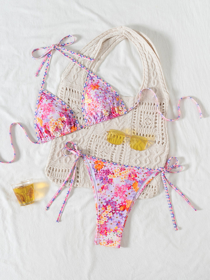 Damen Triangel-Bikini mit verstellbaren Bändern und elegantem Detail Echo Archiv