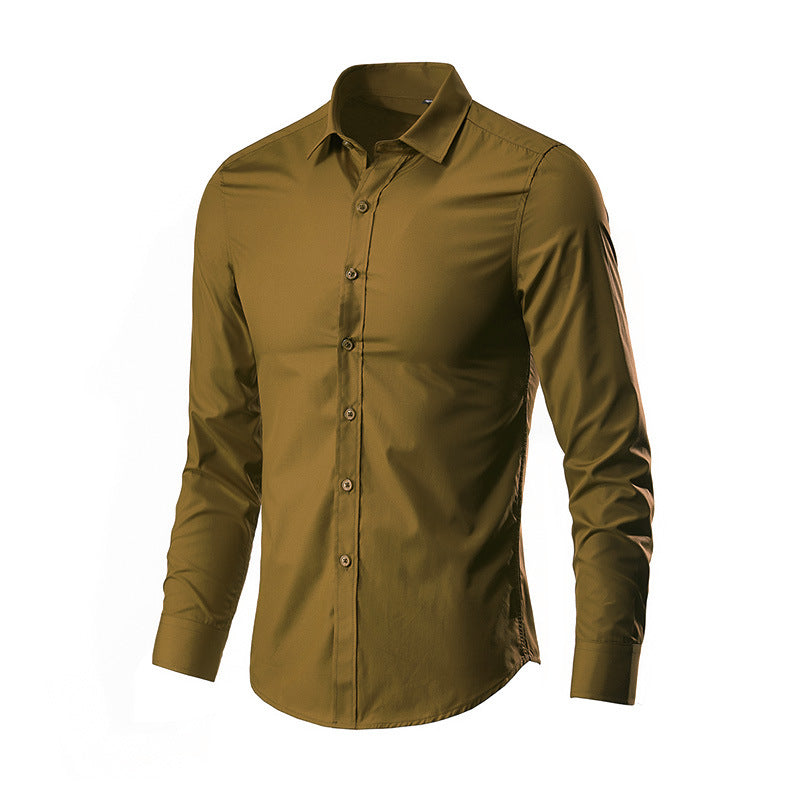 Herren nan Slim-Fit Businesshemd aus Stretch-Baumwollmix mit Kentkragen Echo Archiv