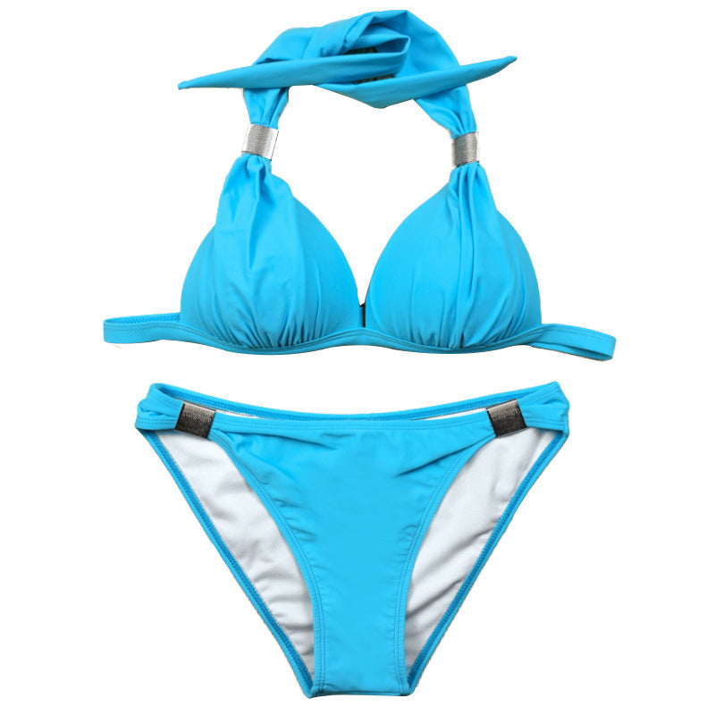 Damen Triangel-Bikini mit verstellbaren Trägern und schicker Knoten-Detail Echo Archiv