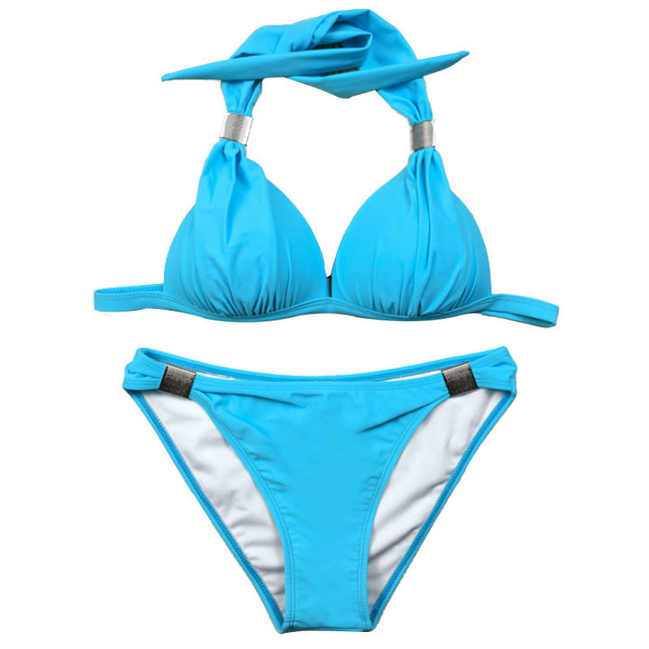 Damen Triangel-Bikini mit verstellbaren Trägern und schicker Knoten-Detail Echo Archiv