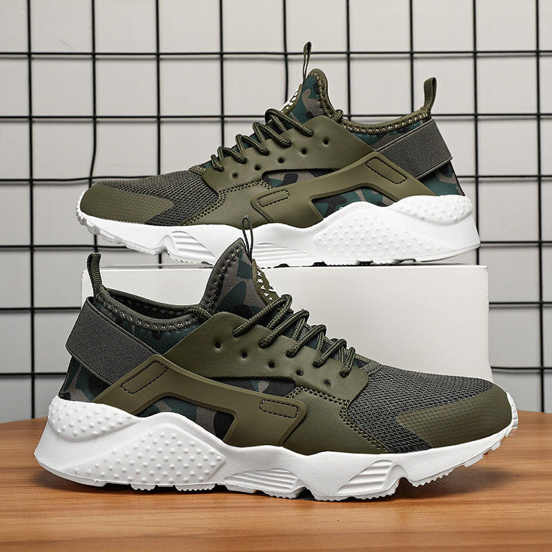 Herren sportlicher Training- und Lifestyle-Sneaker mit elastischem Fersenband, atmungsaktiver Strickkonstruktion und gedämpfter Wellen-EVA-Sohle – Norré