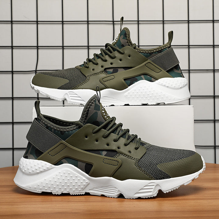 Herren sportlicher Training- und Lifestyle-Sneaker mit elastischem Fersenband, atmungsaktiver Strickkonstruktion und gedämpfter Wellen-EVA-Sohle – Norré