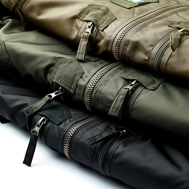 Herren nan windabweisende Pilot-Flightjacke mit modularen Fronttaschen, Ärmelorganizer und elastischem Bund Echo Archiv