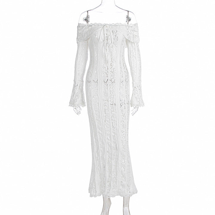 Damen Elegantes Spitzenkleid im figurbetonten Schnitt mit Off-Shoulder Design Echo Archiv