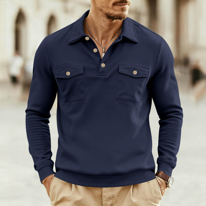 Herren Poloshirt mit stilvollen Brusttaschen Echoarchiv