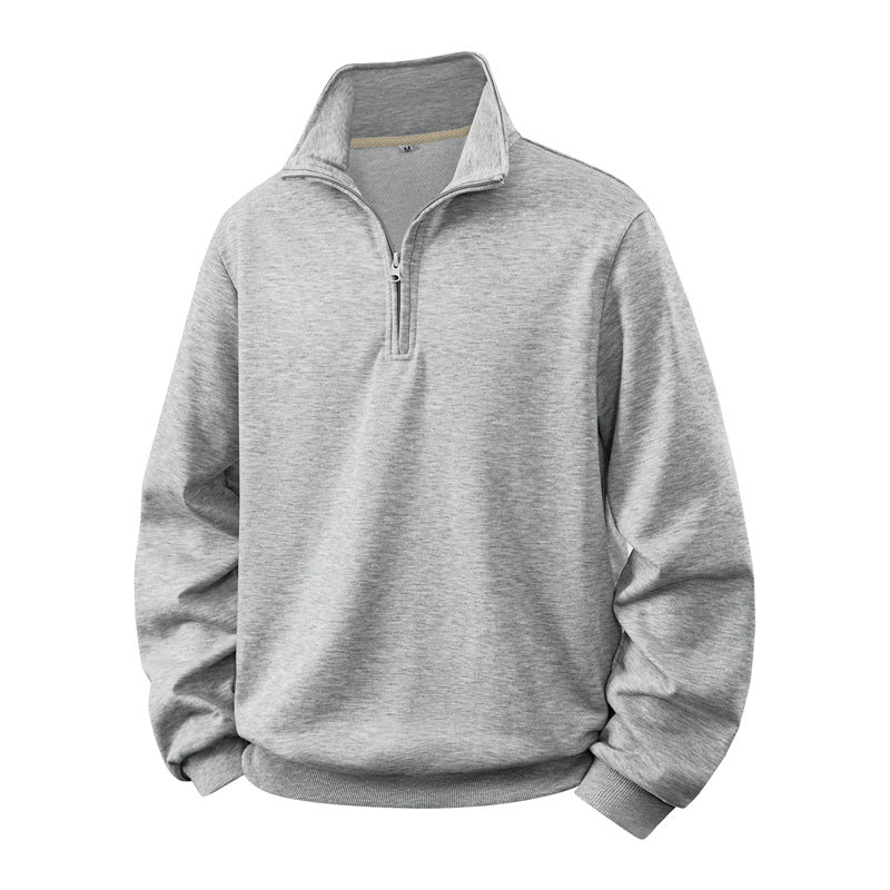 Herren Halbzip-Sweatshirt mit Stehkragen und Rippbündchen Echo Archiv