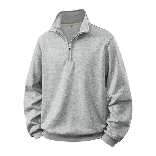 Herren Halbzip-Sweatshirt mit Stehkragen und Rippbündchen Echo Archiv