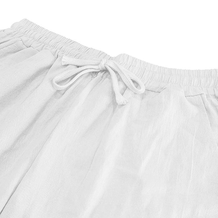 Herren lässige Strandhose mit elastischem Bund und seitlichen Taschen Echoarchiv