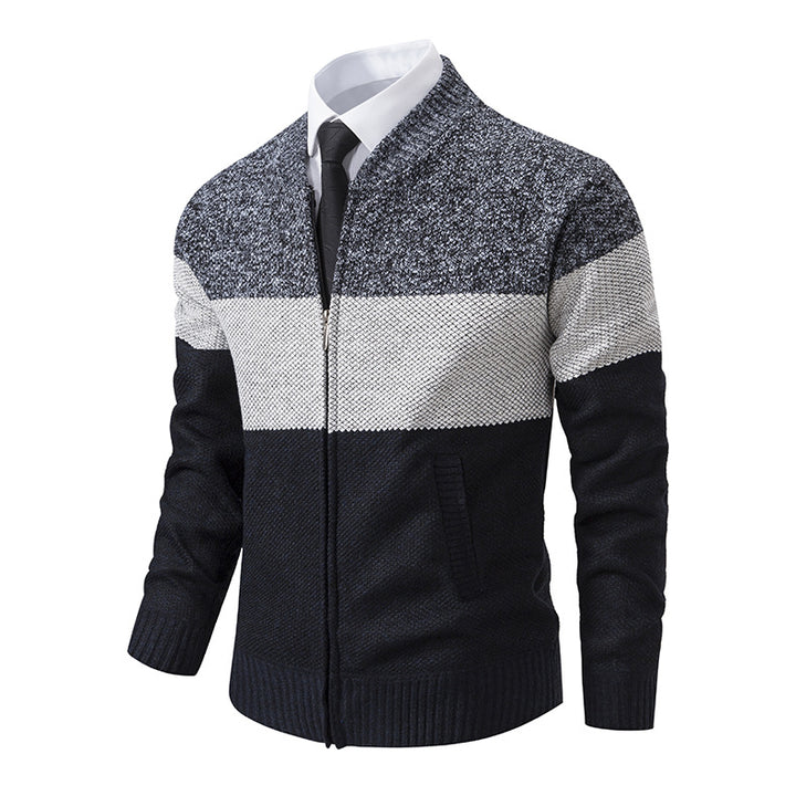 Herren modische Strickjacke mit modernem Reißverschluss Echoarchiv