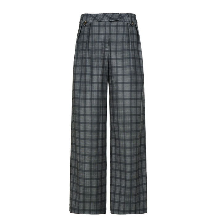 Damen Karohose mit weitem Schnitt und durchdachten Details Echo Archiv