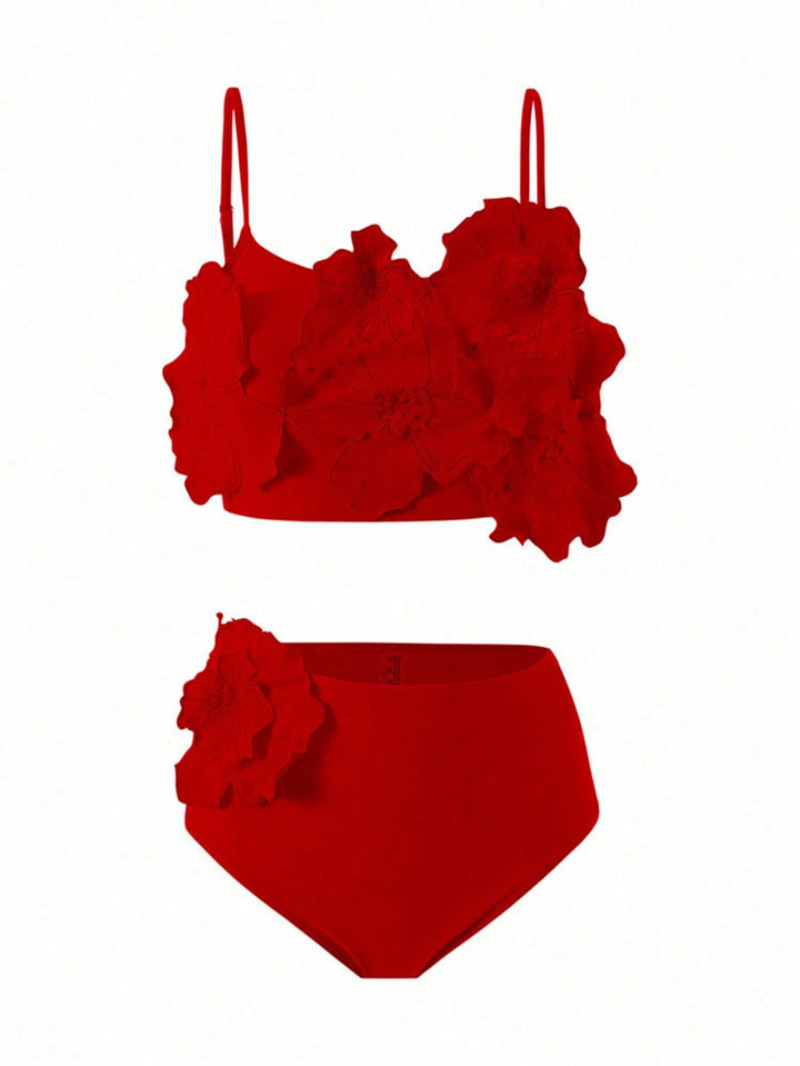 Damen Floral Bikini mit voluminösem Blüten-Design Echo Archiv