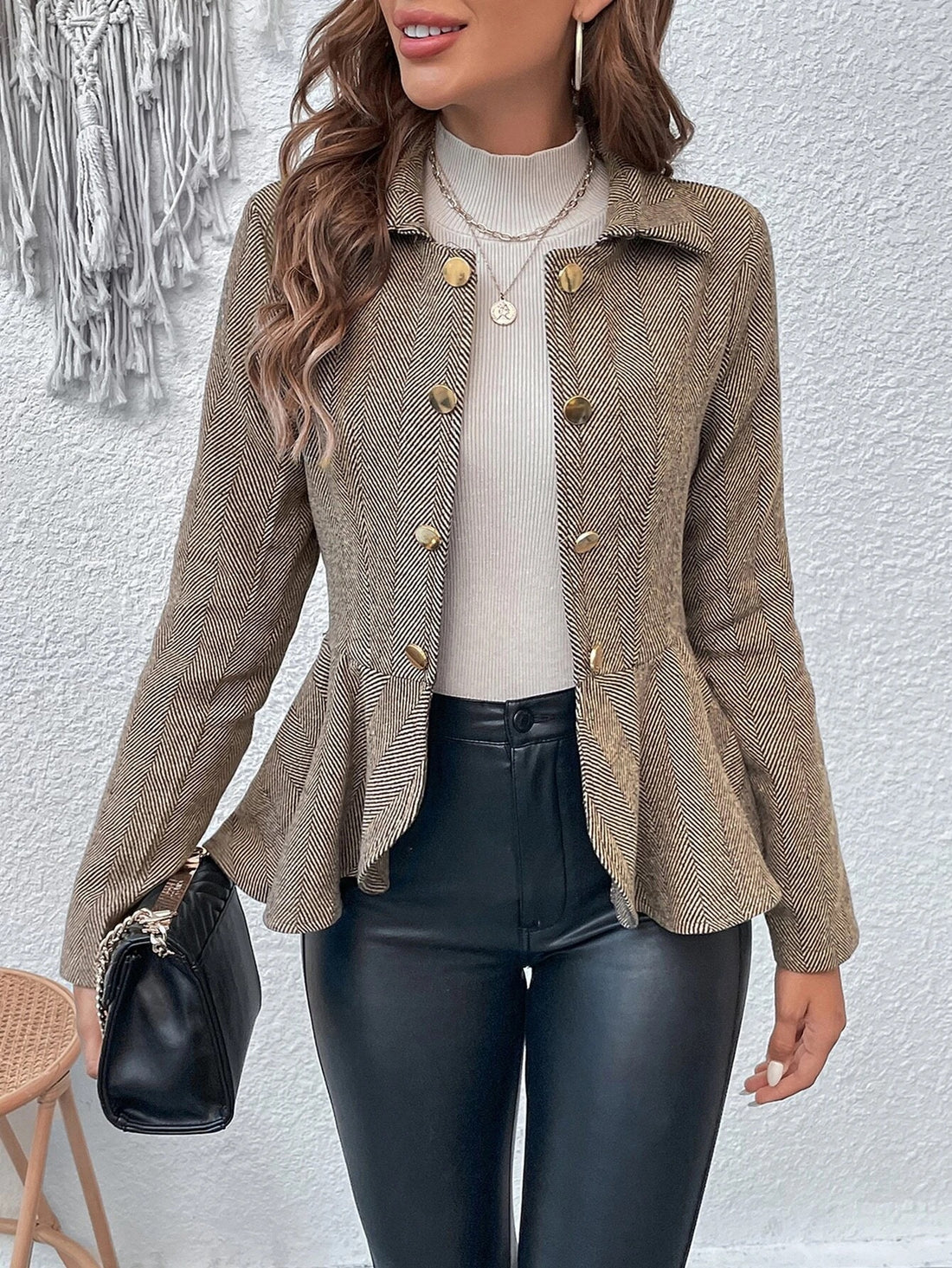 Damen Modische Blazerjacke – Valéne