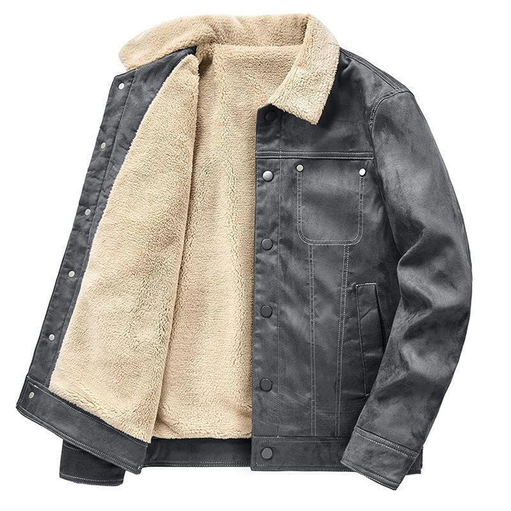 Herren Wildlederoptik Truckerjacke mit Teddyfutter Echo Archiv