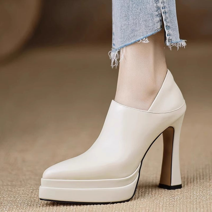 Damen Elegante Plateau-Stiefeletten mit Reißverschluss Echo Archiv