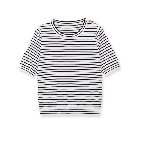 Damen gestreiftes T-Shirt mit kurzen Ärmeln Echo Archiv