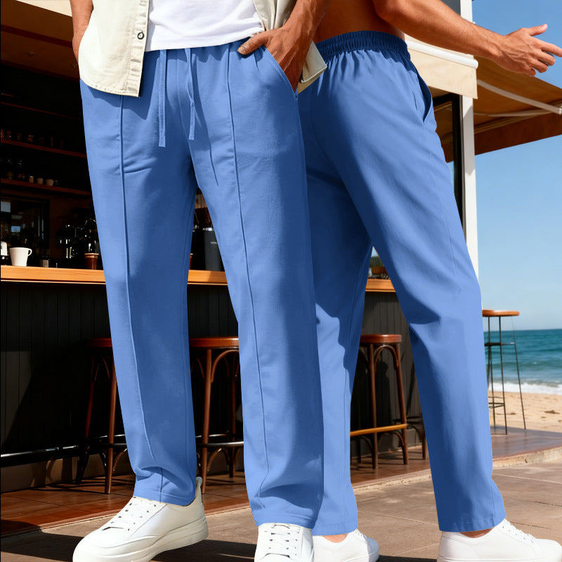 Herren Bequeme und lässige Freizeithose mit elastischem Bund Echoarchiv