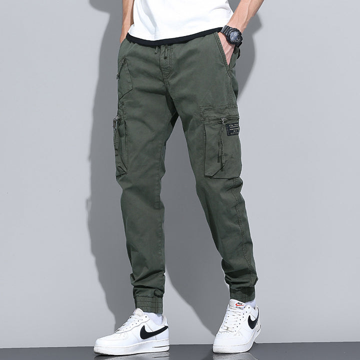 Herren Tapered-Utility-Cargohose mit elastischem Tunnelzugbund, großen Klapp­taschen und gerippten Bündchen Echo Archiv