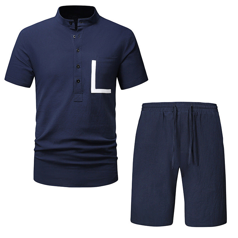 Herren Freizeitset mit modernem Stehkragen und sportlichem Design Echoarchiv