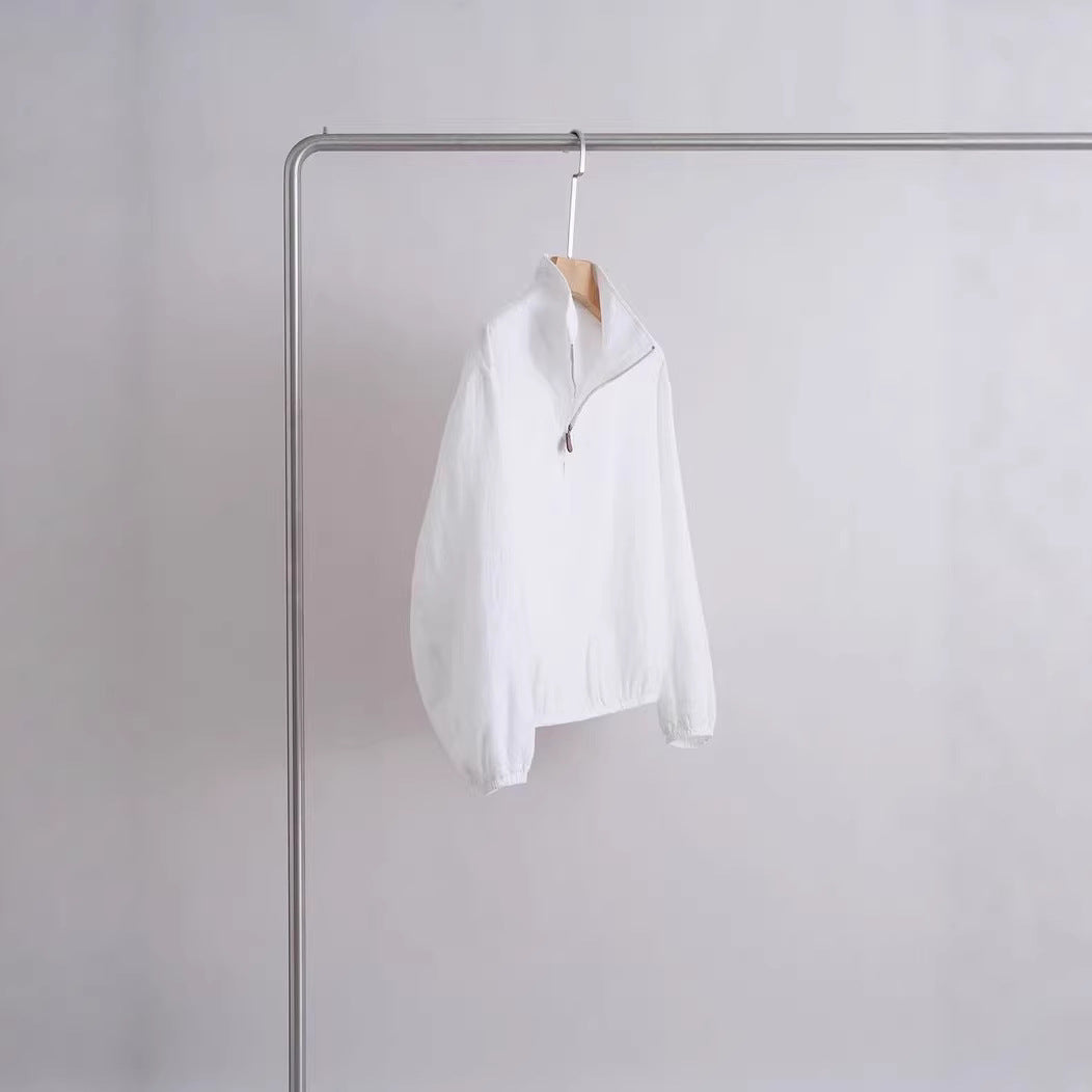 Unisex leichter Kurzzip-Anorak mit Stehkragen Echo Archiv