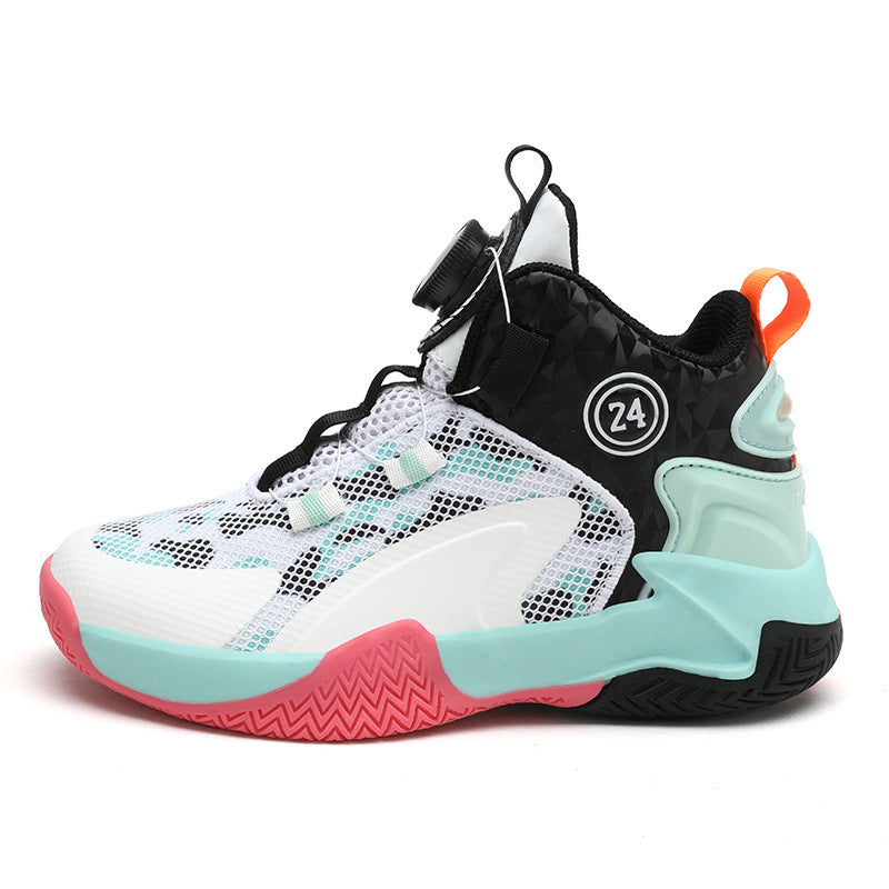 Unisex High-Top Basketball-Sneaker mit Drehverschluss und atmungsaktivem Mesh – Norré