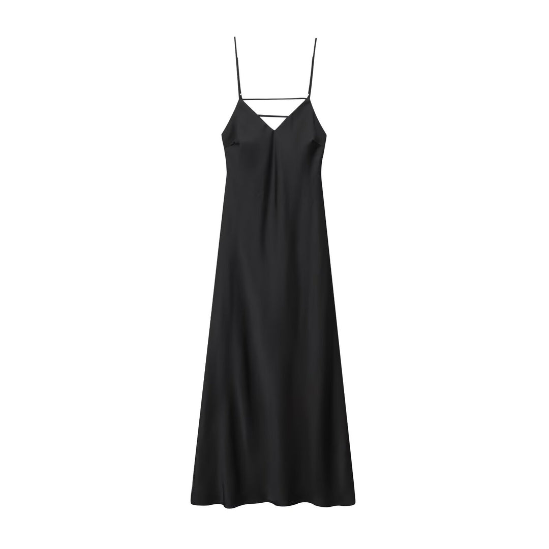 Damen Sommerliches Spaghettiträgerkleid mit schmeichelndem Schnitt und fließendem Stoff Echo Archiv