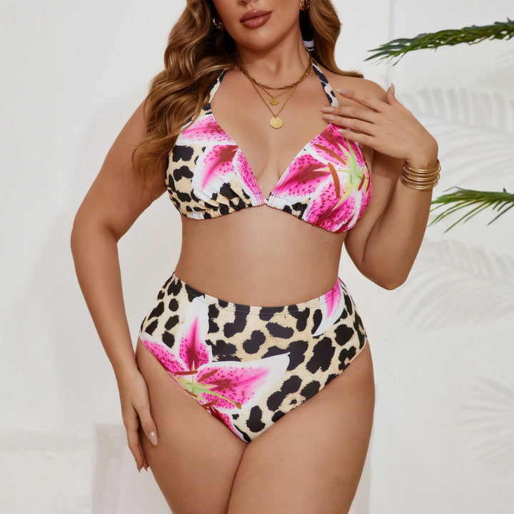 Damen Hochgeschnittener Bikini mit floralem Leo-Design Echo Archiv