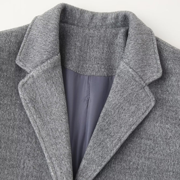 Damen Kurzblazer-Mantel aus Wollmix mit Reverskragen, Zwei-Knopf‑Verschluss und aufgesetzten Taschen Echoarchiv