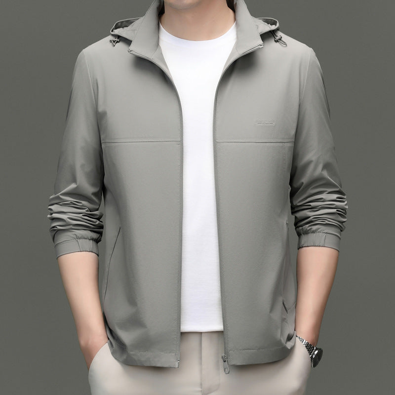 Herren leichte Funktionsjacke mit Kapuze Echoarchiv