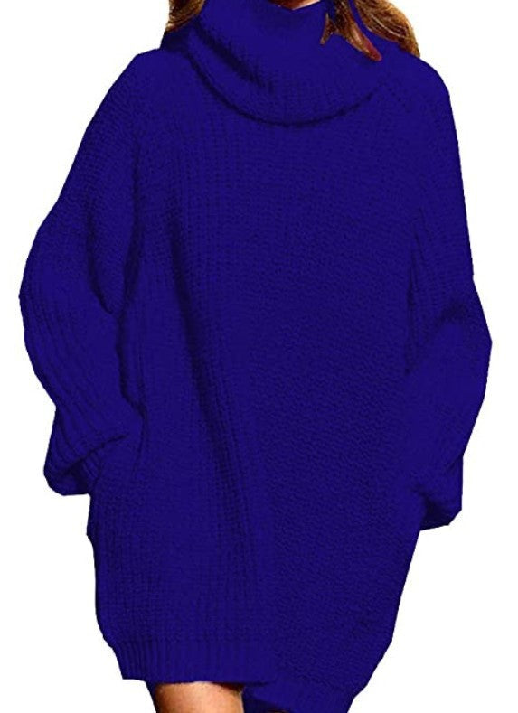 Damen Oversized Strickpullover mit hohem Kragen Echoarchiv