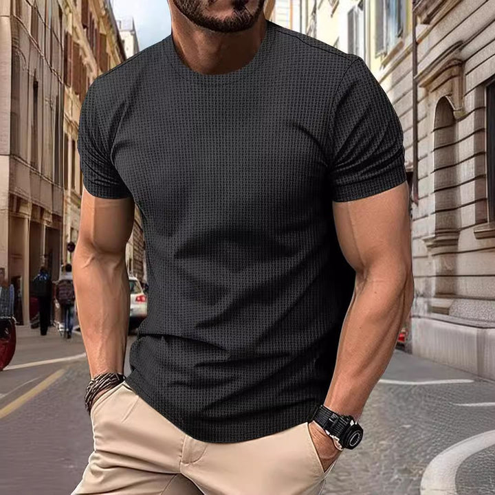 Herren Kurzarm-Basisschicht Fitness Top Echoarchiv
