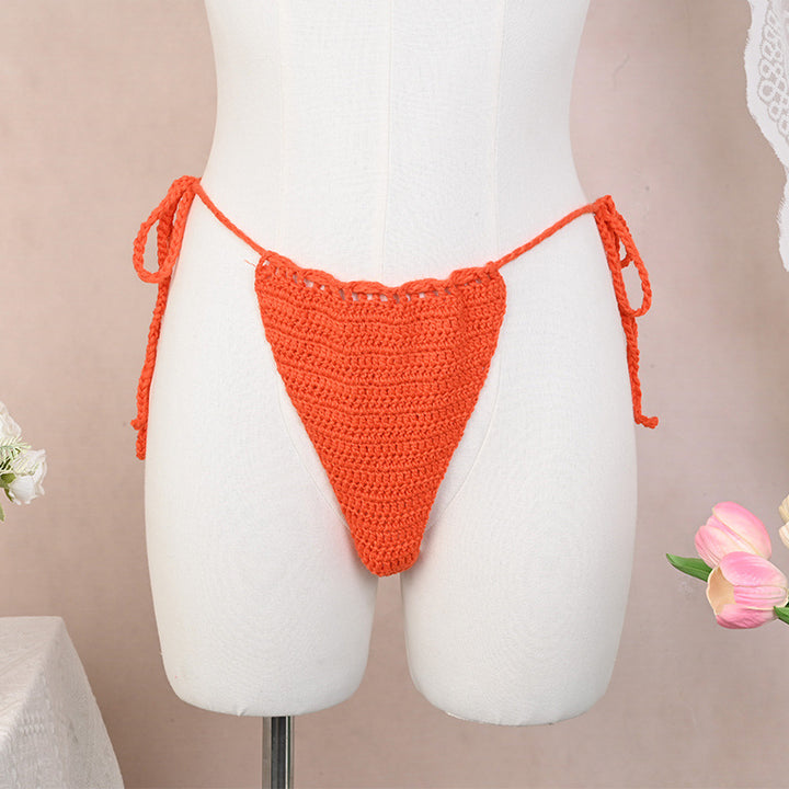 Damen Häkel-Bikini-Oberteil mit floralen Akzenten und verstellbaren Trägern Echo Archiv