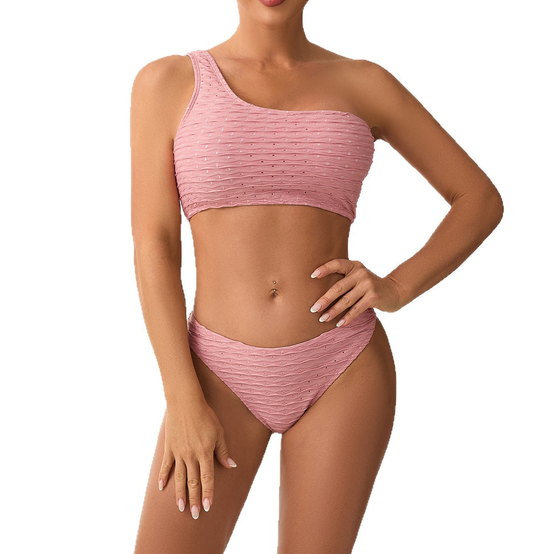 Damen asymmetrisches Bikiniset mit strukturierter Oberfläche Echo Archiv
